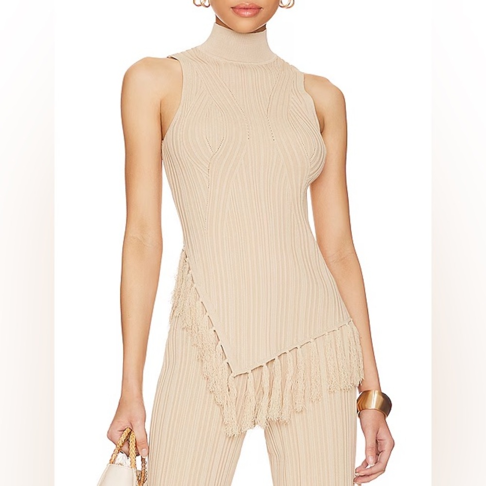 Cult Gaia Doja Knit Top | Ecru